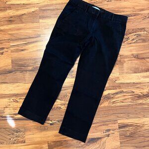 Womens Gap True Straight Black Ankle Pants Two Way Stretch Size 4A